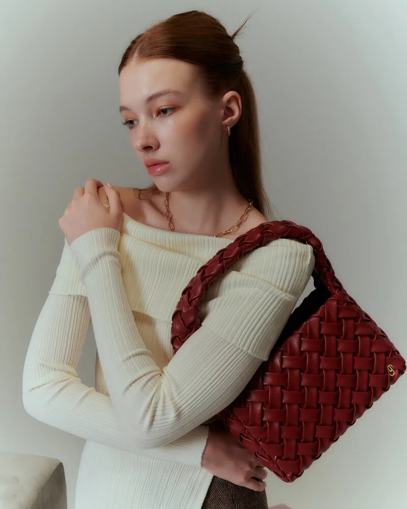 Paris Shoulder Bag Wine Red